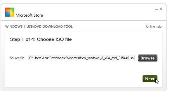 Windows 7 USB/DVD Download Tool 1.0.30.0